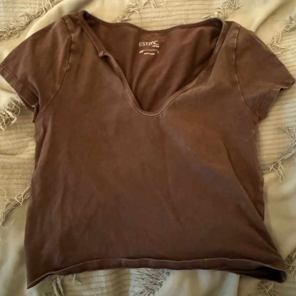 Pacsun Cropped Brown Top